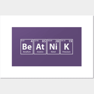 Beatnik (Be-At-Ni-K) Periodic Elements Spelling Posters and Art